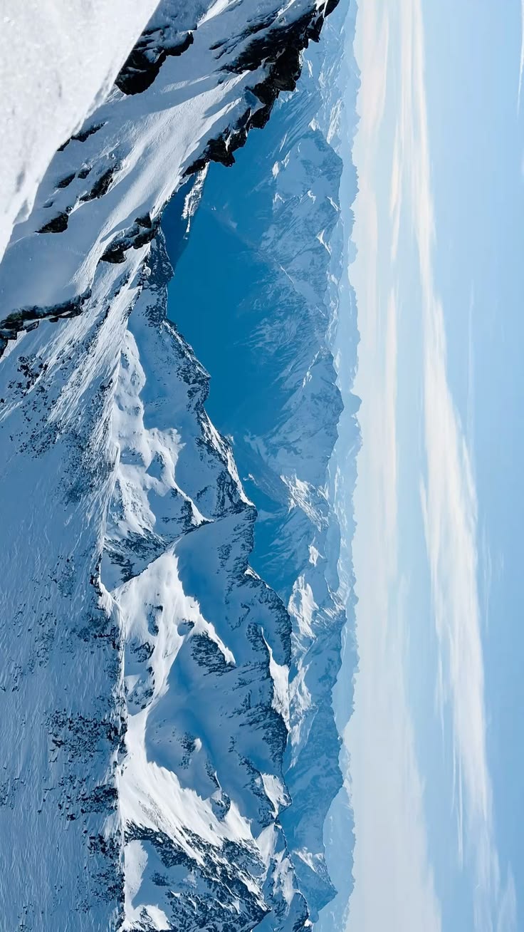 Frozen mountain range
